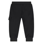 Younger Boys Black Logo Joggers, 1, hi-res