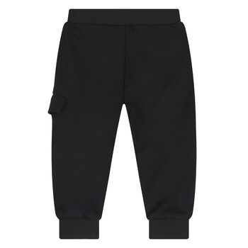 Younger Boys Black Logo Joggers