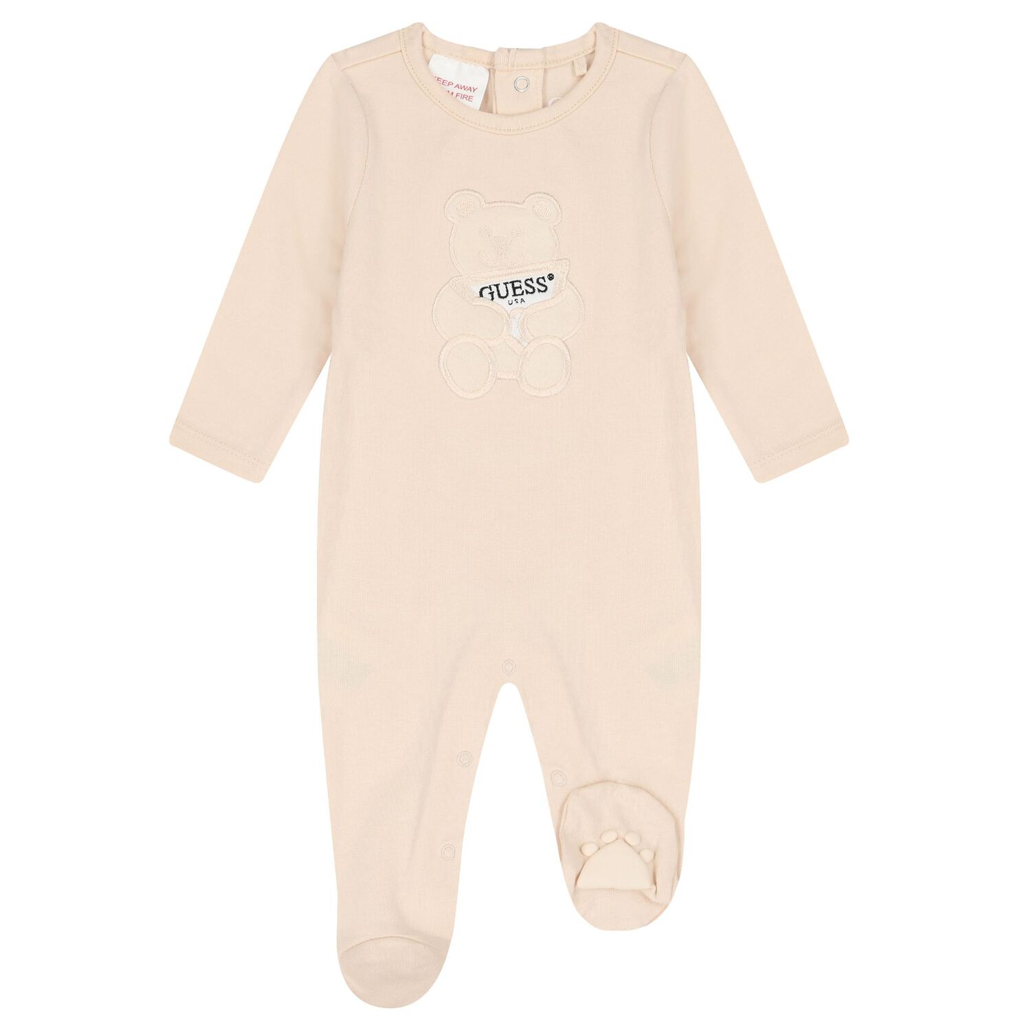 ملابس أطفال على شكل دب تيدي باللون البيج, 4, hi-res