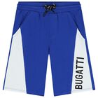 Boys Blue Logo Shorts, 2, hi-res