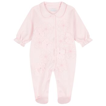 Sofija Baby Girls Pink Floral Babygrow, 1 Baby Girls Pink Floral Babygrow