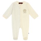 Ivory & Gold Logo Babygrow, 1, hi-res