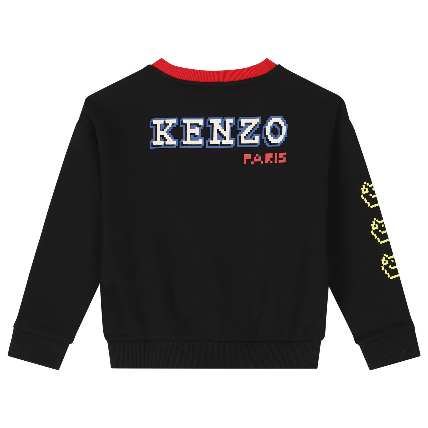 سويتشيرت أولاد بالشعار باللون الأسود, 1, hi-res