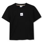 Boys Black Logo T-Shirt, 2, hi-res