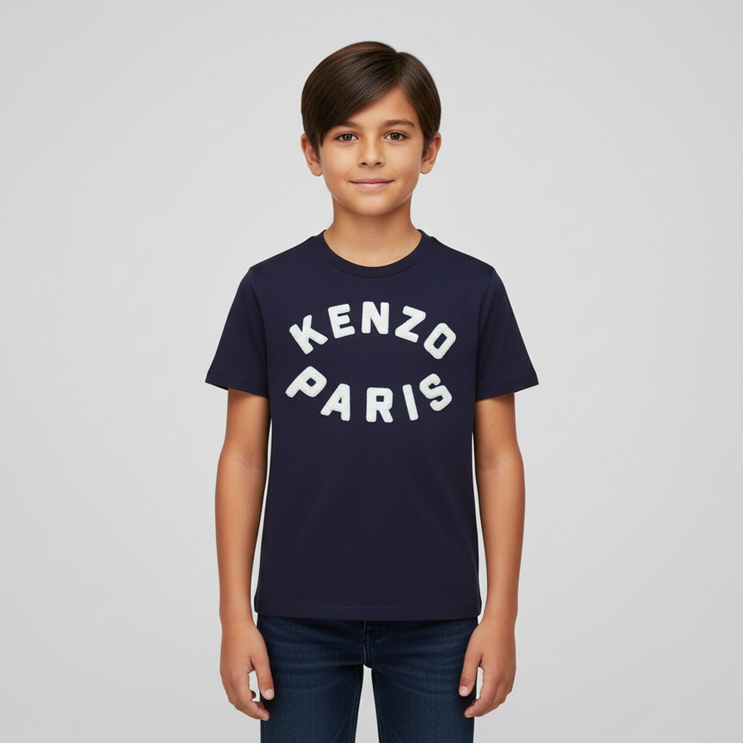 تي شيرت بالشعار باللون الكحلي, 2, hi-res image number null