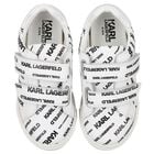 Boys White Logo Trainers, 1, hi-res