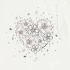 Girls White & Ivory Embellished Floral Skirt Set, 1, hi-res