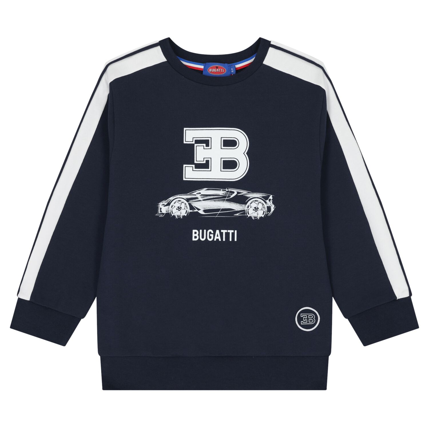 Boys Navy Blue Logo Sweatshirt, 1, hi-res
