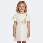 Girls Ivory Bag Logo Dress, 1, hi-res