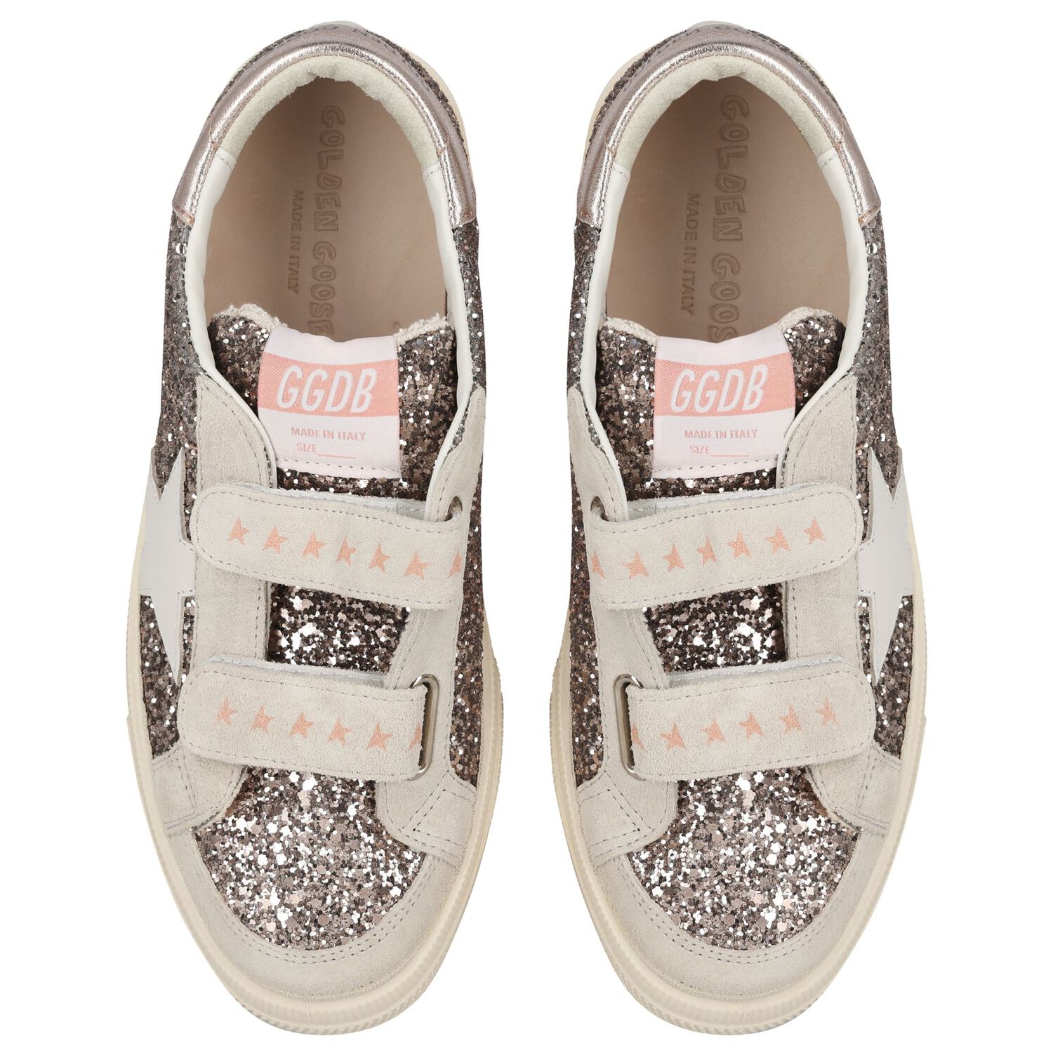 Girls Silver & Ivory Embellished  Trainers, 1, hi-res
