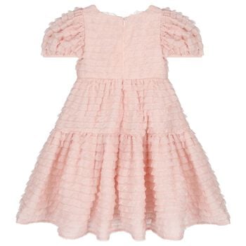Girks Pink Ruffled Tiered Dress