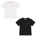 Boys White & Black T-Shirts ( 2-Pack ), 1, hi-res