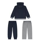 Boys Navy Blue & Grey Tracksuit ( 3 Piece ), 2, hi-res