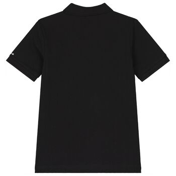 Boys Black Logo Polo Shirt