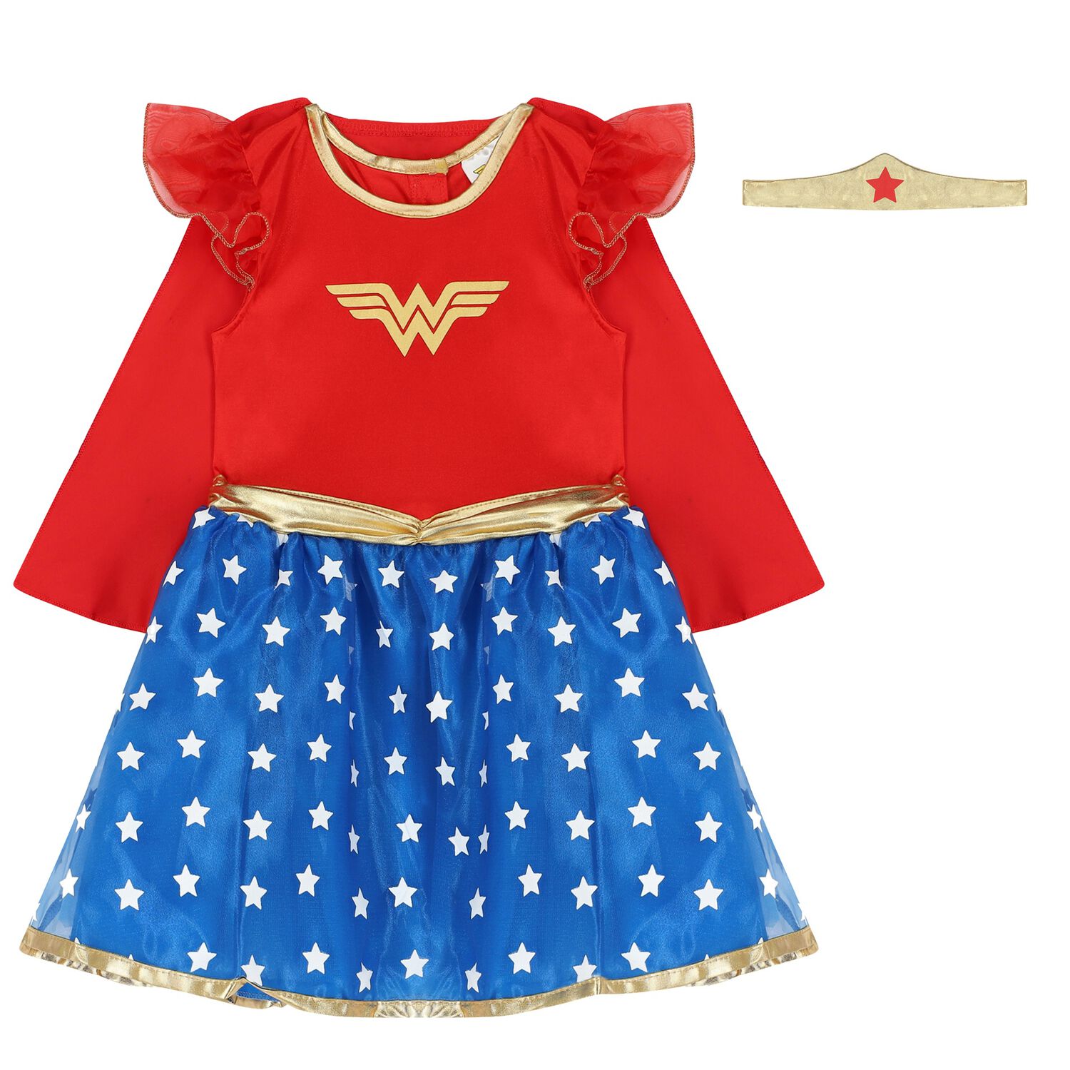 Girls Red & Blue Wonder Woman Costume, 1, hi-res image number null