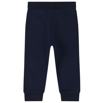 Younger Boys Navy Blue Logo Joggers