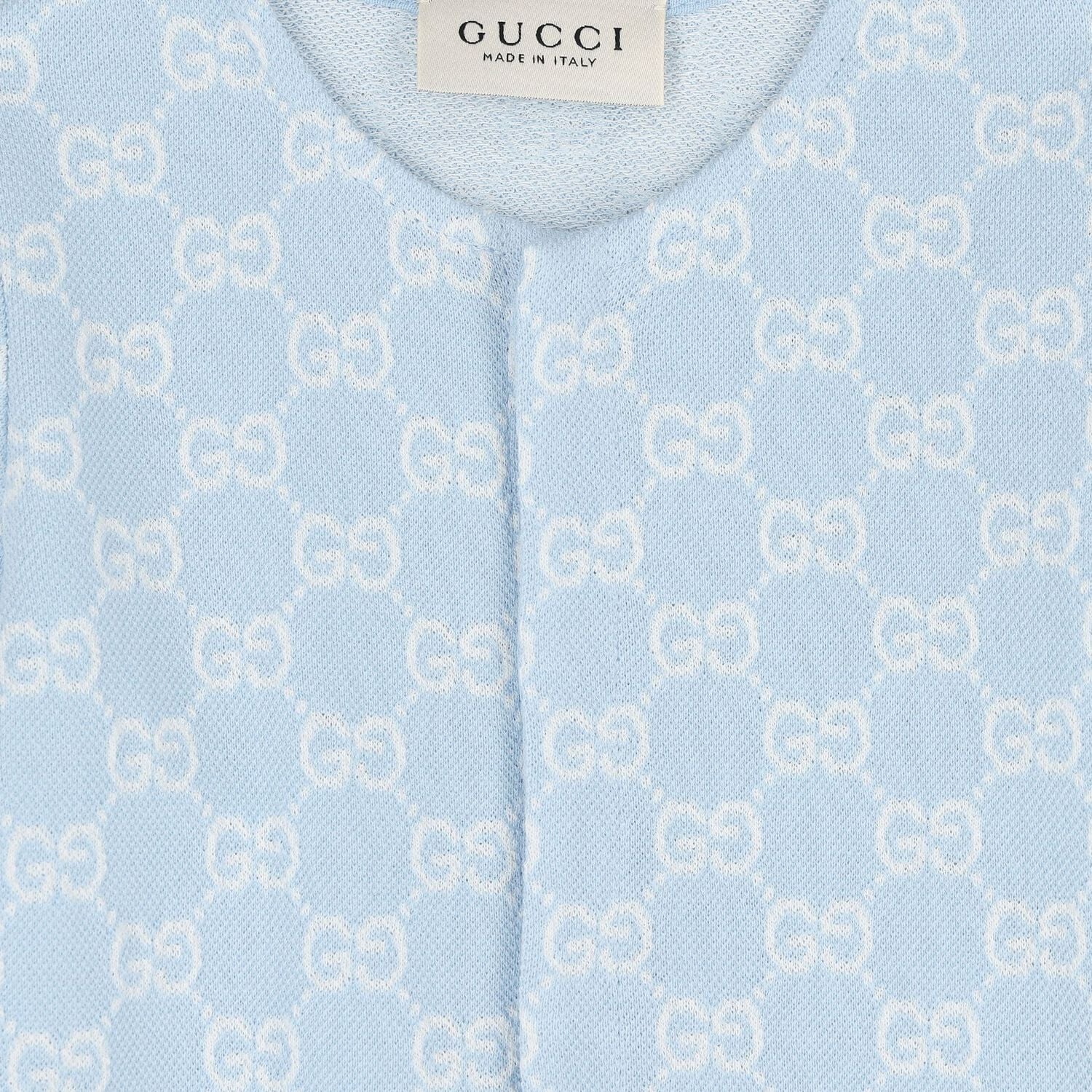 Baby Boys Blue GG Logo Romper Gift Set, 1, hi-res