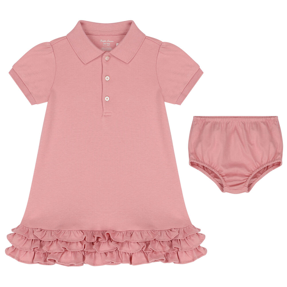 girls pink polo