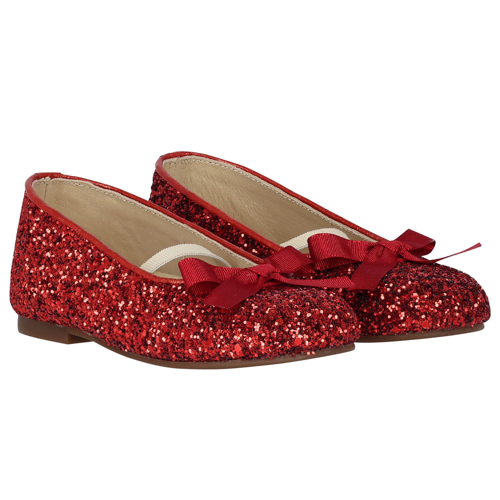 Babywalker Girls Red Ballerina Shoes Junior Couture