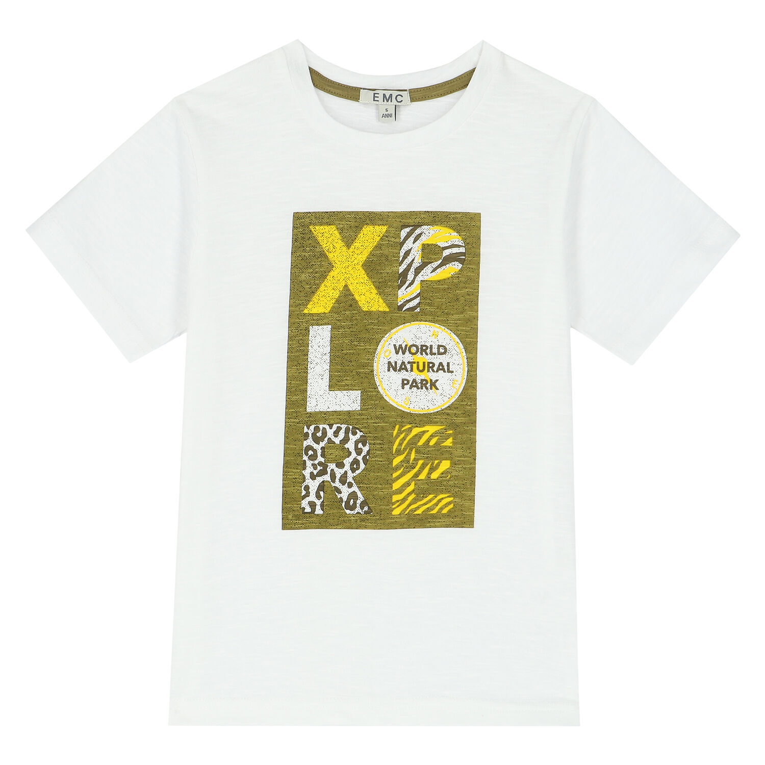 Boys White & Khaki Shorts Set, 1, hi-res
