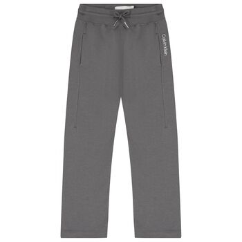 Boys Grey Logo Joggers