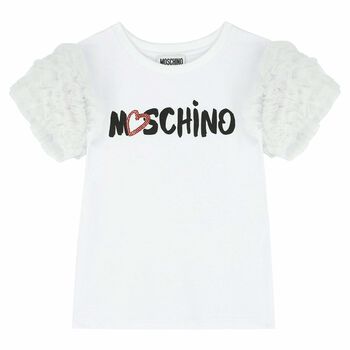Girls White Logo T-Shirt