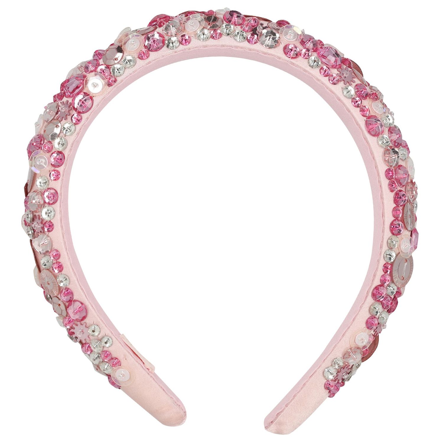 Girls Pink Embellished Headband, 1, hi-res