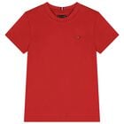 Boys Red Logo T-Shirt, 5, hi-res