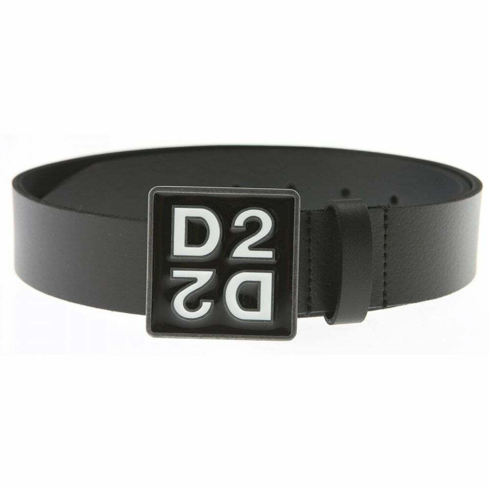 Dsquared2 Boys Black Logo Belt | Junior Couture