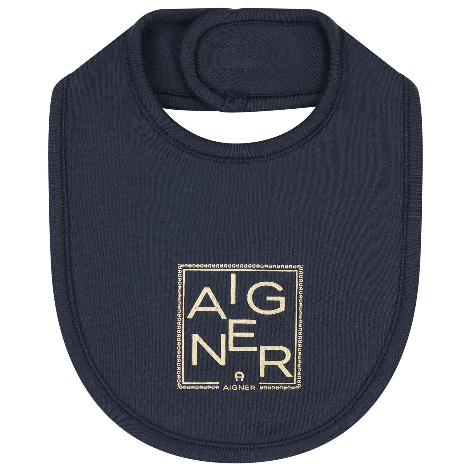 Baby Boys Navy Blue Logo Bib, 3, hi-res