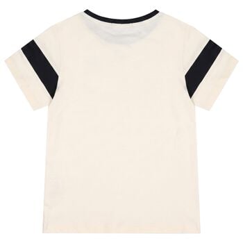 Boys Beige Logo T-Shirt