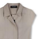 Girls Beige Logo Playsuit, 1, hi-res