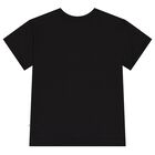 Girls Black & Gold Logo T-Shirt, 1, hi-res