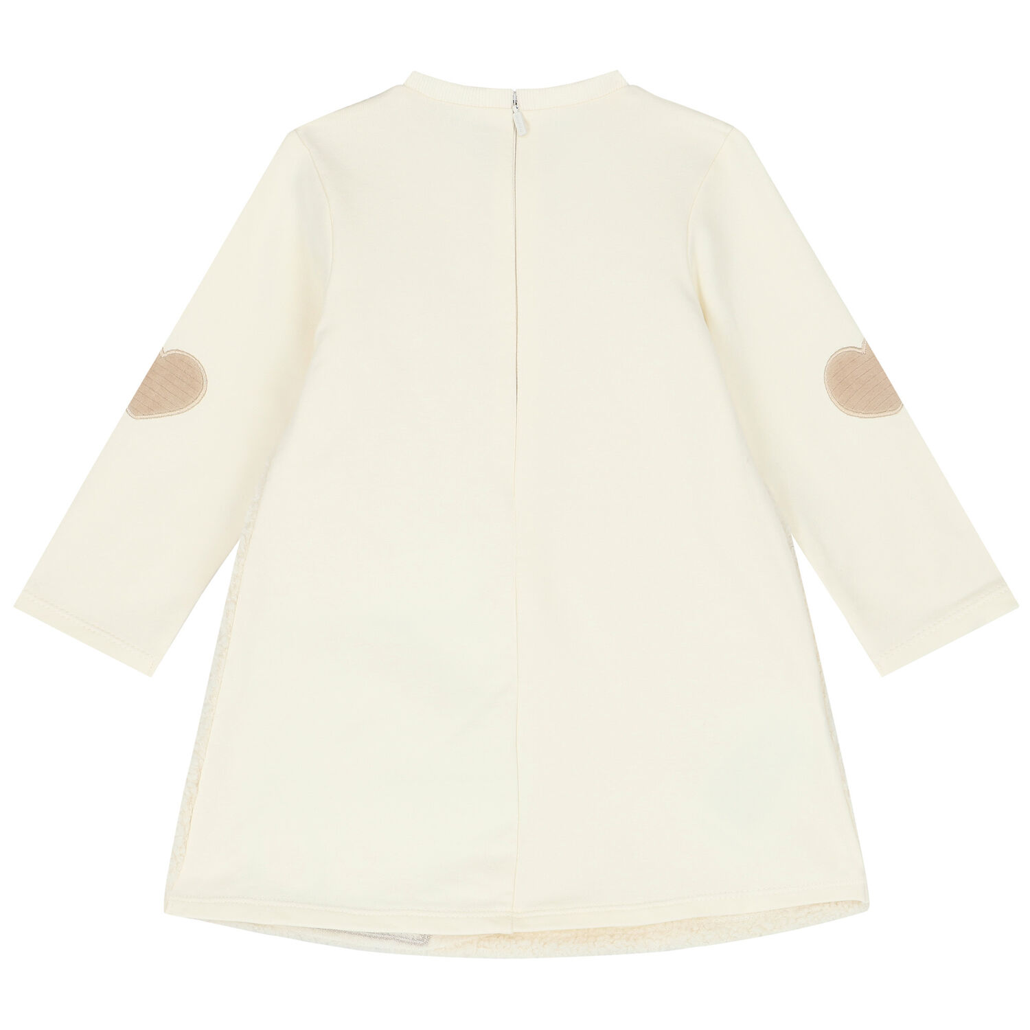 طقم فستان بنات بشعار تيدى باللون العاجى, 1, hi-res