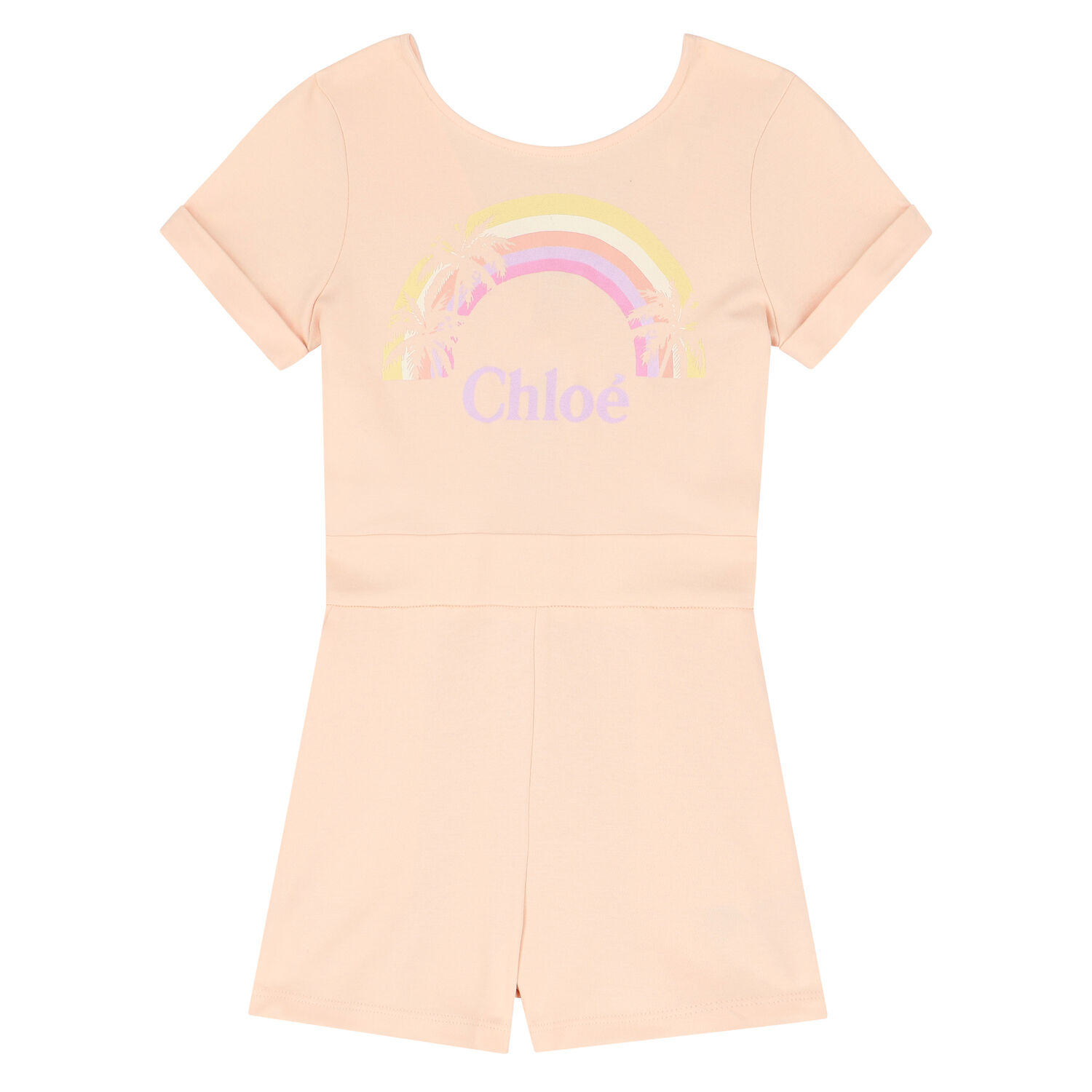 Girls Pink Logo Playsuit, 1, hi-res image number null