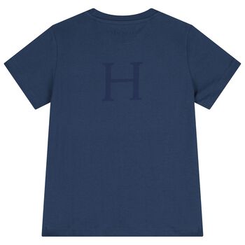 Boys Navy Blue Logo T-Shirt