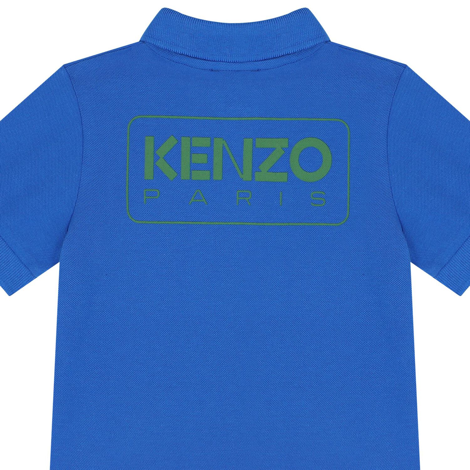 تيشيرت بولو اولاد صغار بالشعار باللون الازرق, 1, hi-res