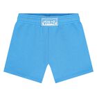 Younger Boys Blue Logo Shorts, 1, hi-res