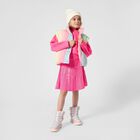 Girls Pink Embellished Knitted Skirt, 1, hi-res