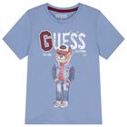 Boys Blue Teddy Bear Logo T-Shirt, 1, hi-res