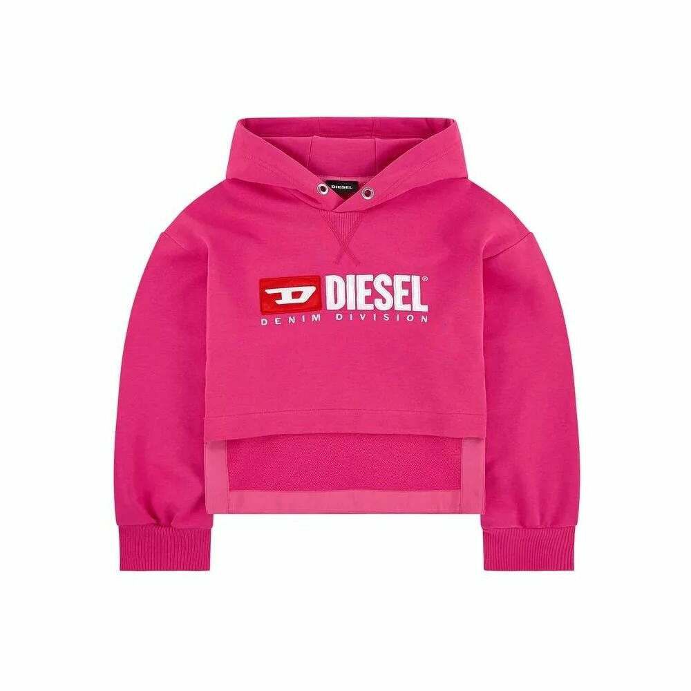 Diesel Girls Pink Logo Hooded Top | Junior Couture USA