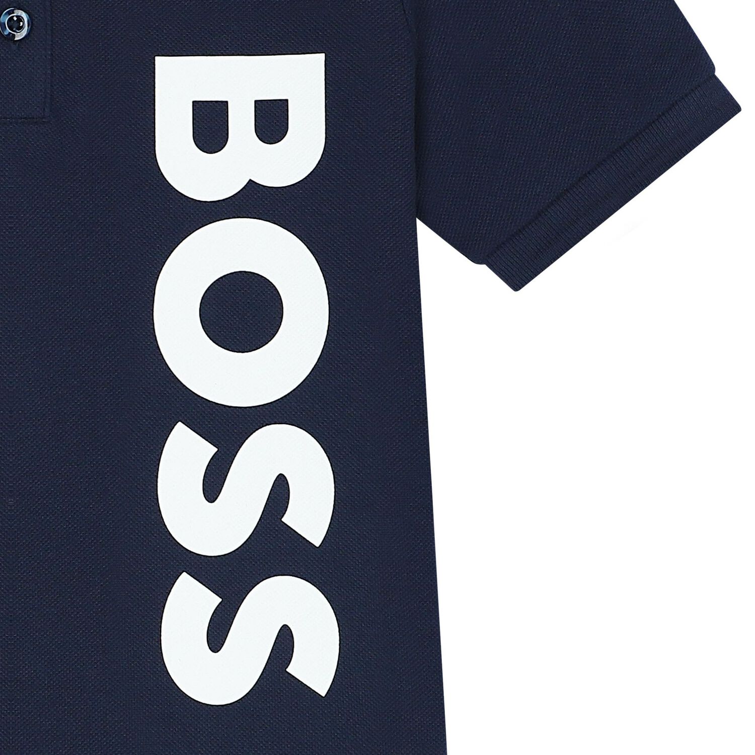 Boys Navy Blue Logo Polo Shirt, 3, hi-res image number null