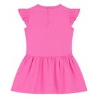 Younger Girls Pink Teddy Bear Logo Dress, 2, hi-res