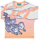 Younger Girls Pink Logo Tiger T-Shirt, 1, hi-res