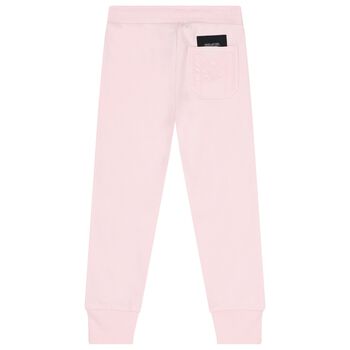Girls Pink Logo Joggers