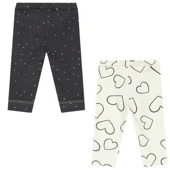 Baby Girls Grey & Ivory Leggings (2 Pack)