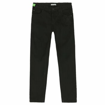 Boys Black Logo Jeans
