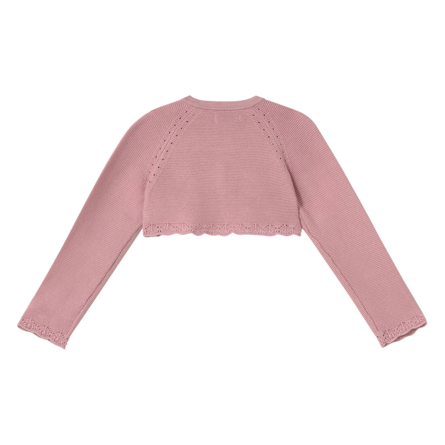 Younger Girls Pink Knitted Cardigan, 2, hi-res