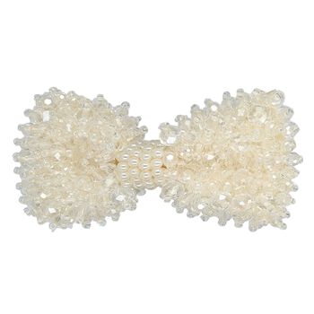 Girls White Embellished Bow Hair Clip