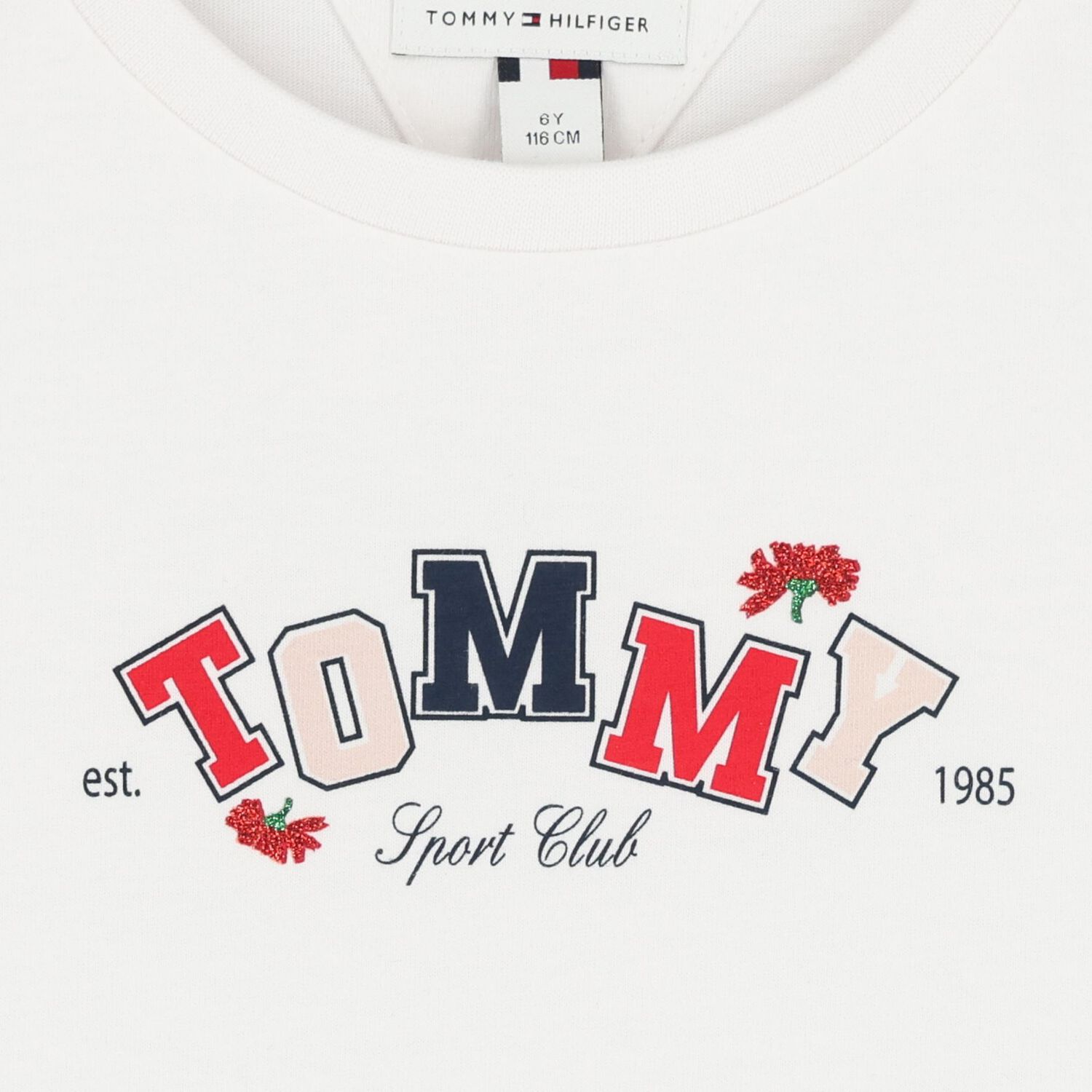 Girls White Logo T-Shirt, 1, hi-res
